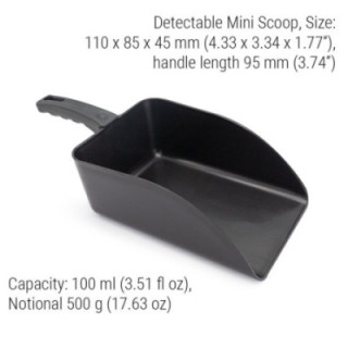 Szufelka kwadratowa wykrywalna Detectamet (Square Scoop) Mini (100 ml / 500 g) — czarny