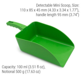 Szufelka kwadratowa wykrywalna Detectamet (Square Scoop) Mini (100 ml / 500 g) — zielony