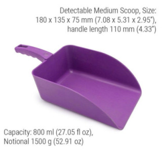Szufelka kwadratowa wykrywalna Detectamet (Square Scoop) Średnia (Medium) (800 ml / 1500 g) — fioletowy
