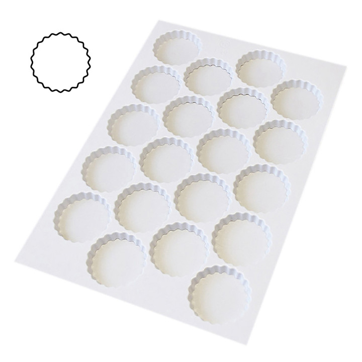 Wycinaki plastikowe do ciastek 400x600 - PÓŁKSIĘŻYC śr. 35 mm, 128 ciastek