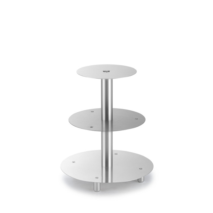 Etażerka do tortów 3-piętrowa okrągła aluminium