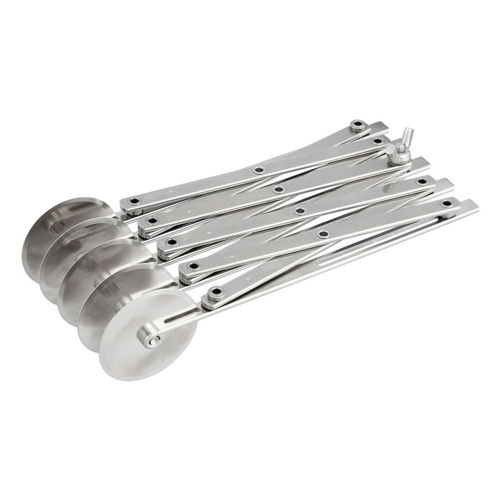 Krajacz do ciasta 22,5 cm 5-kółkowy gładkie kółka stal nierdzewna