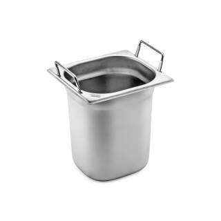 Pojemnik GN 1/6 głębokość 20,0 cm z uchwytami składanymi stal nierdzewna