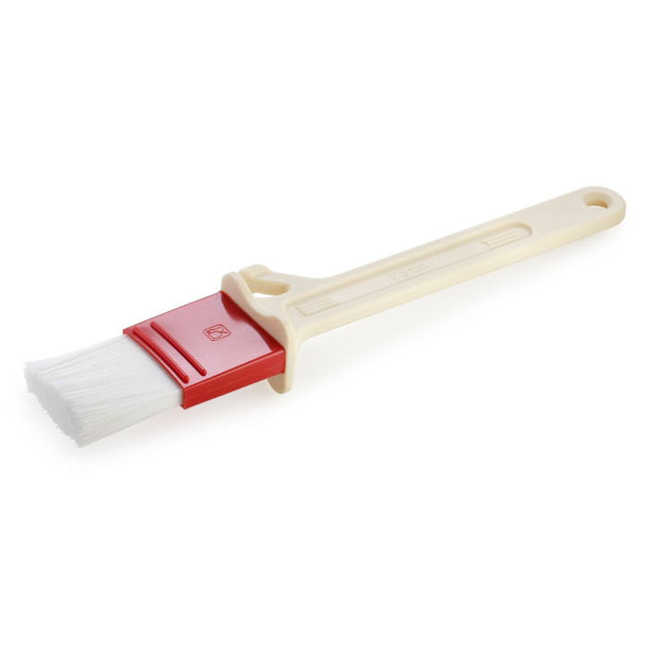 Pędzel cukierniczy szerokość 4 cm włosie 4 cm białe włosie poliestrowe z dystansem z tworzywa