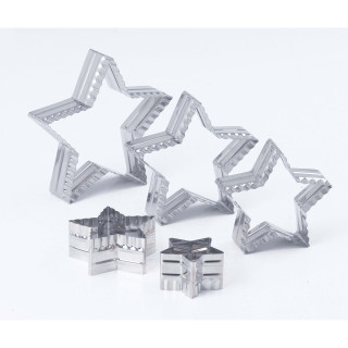 Zestaw wykrawaczy gwiazdka gładki 5 szt. Ø6.0-16,0 cm stal nierdzewna