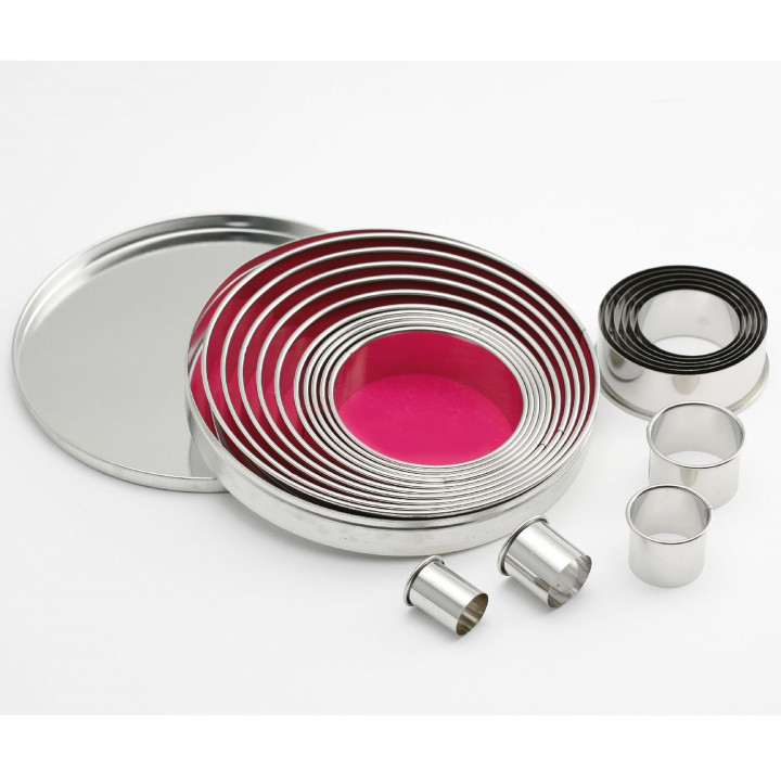 Wykrojniki metalowe 20 szt. okrągłe gładkie