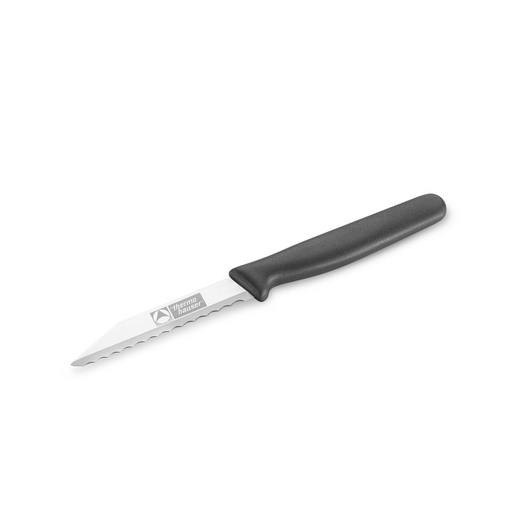 Nożyk z ząbkami 8,5 cm, czarny z tworzywa