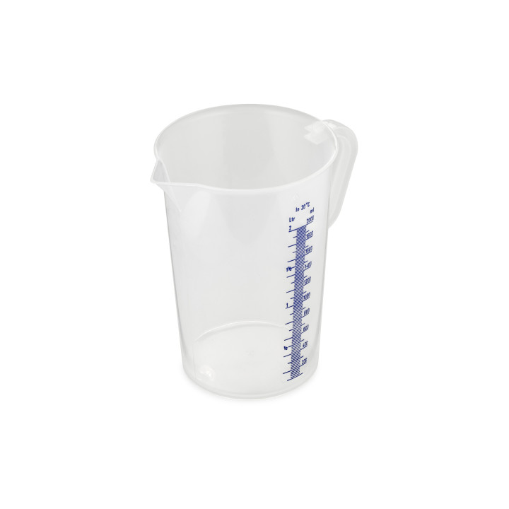 Miarka poj. 2 L skala niebieska rączka zamknięta z tworzywa