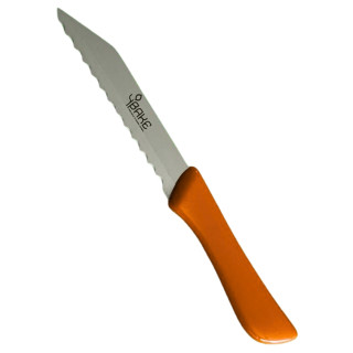 NÃ³Å¼ do nacinania chleba i buÅ‚ek Emil Schmidt 417-35, ostrze faliste 8 cm, pomaraÅ„czowy uchwyt