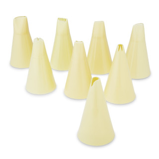 Komplet końcówek z tworzywa (ozdobnych) 8 szt. piekarniczy