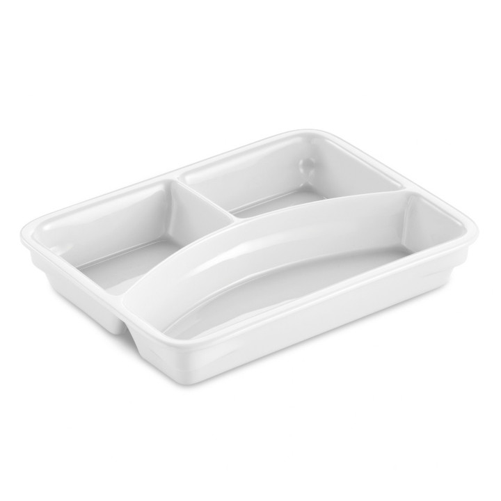 Porcelanowa taca prostokątna obiadowa 3/3, pojemność 850 ml "Seltmann"