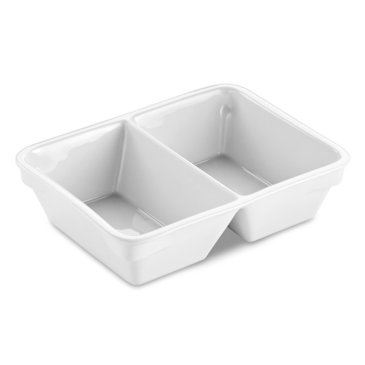 Porcelanowa taca prostokątna obiadowa wysoka 1/2, pojemność 950 ml "Seltmann"