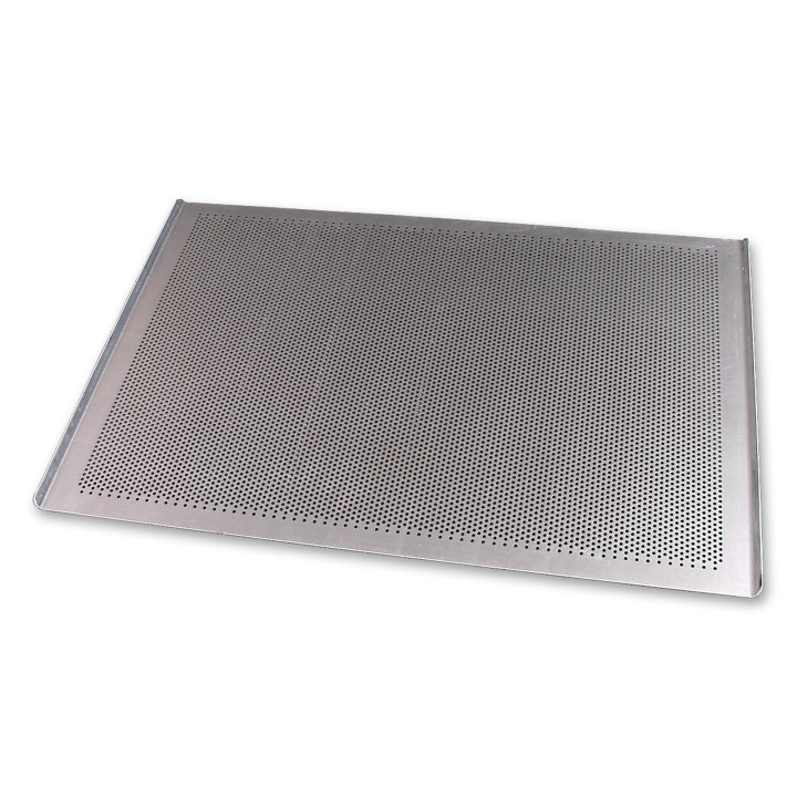 Blacha piekarnicza PERFOROWANA 78x58 cm 2 ranty Aluminium grubość 2 mm