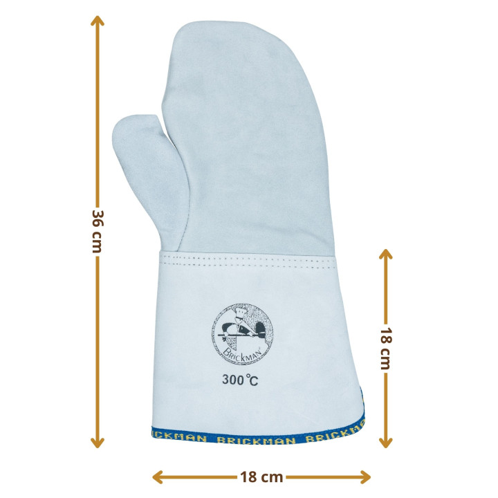 Rękawice piekarskie 1-palec długość 36 cm do +300°C Skórzane