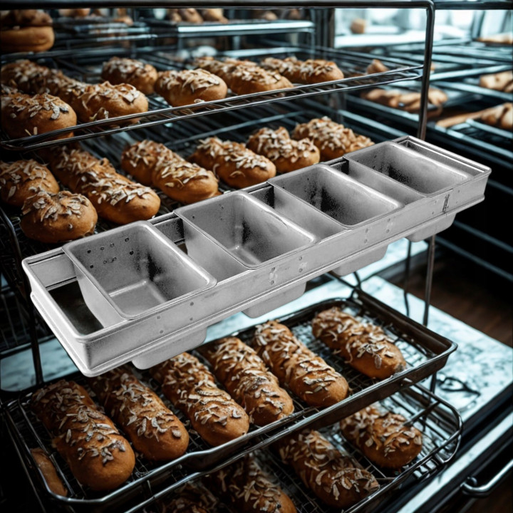 Forma zespolona do pieczenia chleba formowego 4 szt. 23x11x9.5 cm