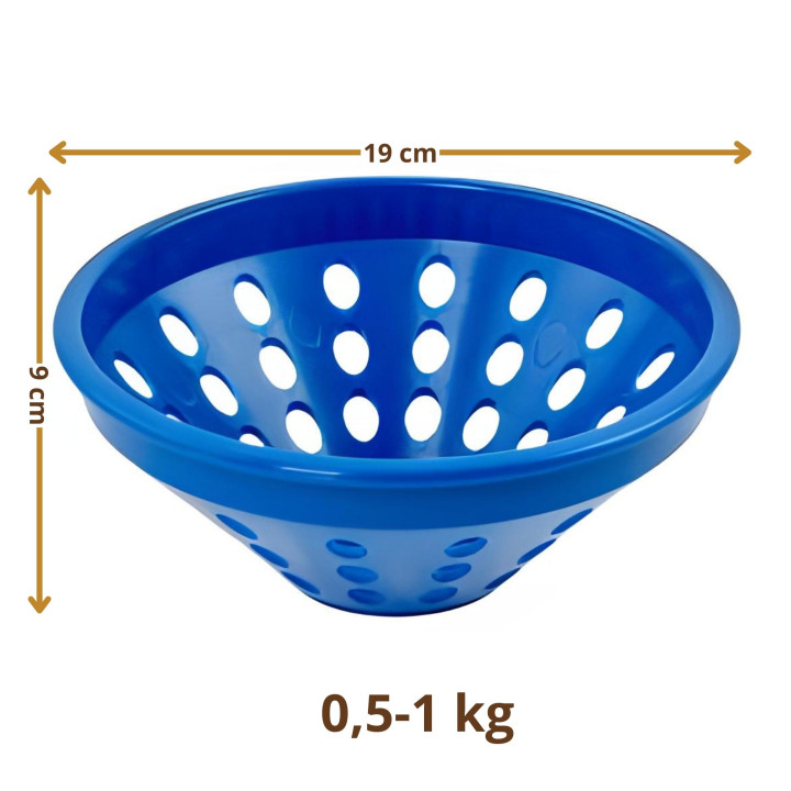 Koszyk do garowania chleba okrągły Ø19 cm do 1 kg z tworzywa, niebieski