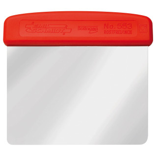 Skrobak do ciasta długość 12.5 cm trzonek z tworzywa (PP) stal nierdzewna czerwony