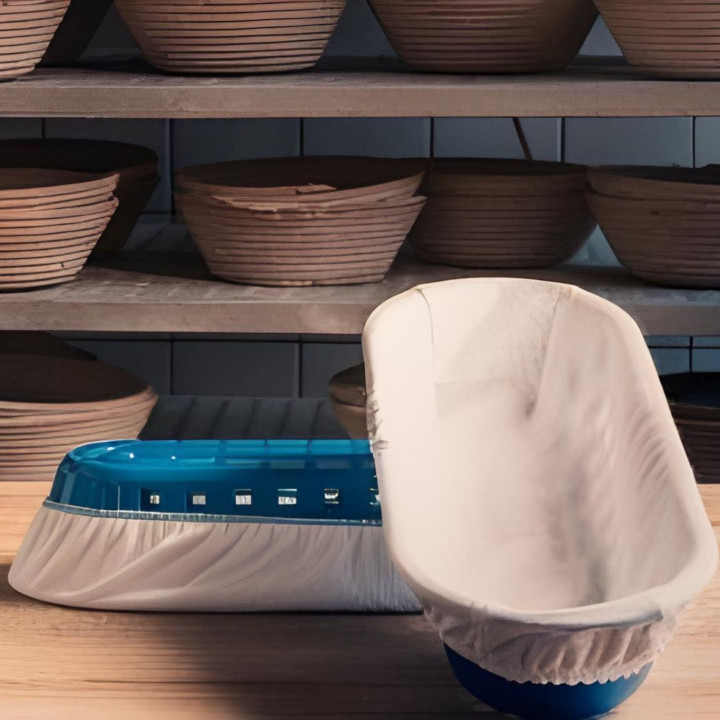 Pokrowiec na koszyk do garowania chleba owalny 30.5x13 cm do 1 kg (zielony) Tkanina EVO Special