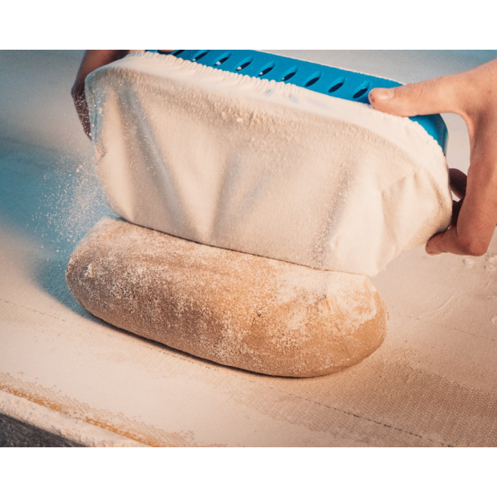 Pokrowiec na koszyk do garowania chleba owalny 30.5x13 cm do 1 kg z wzorem (zielony) Tkanina EVO Special