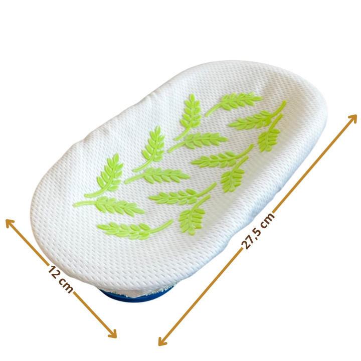 Pokrowiec na koszyk do garowania chleba owalny mini 27.5x12 cm do 0.9 kg (pomarańczowy) Tkanina EVO Special Wzór Kłosków