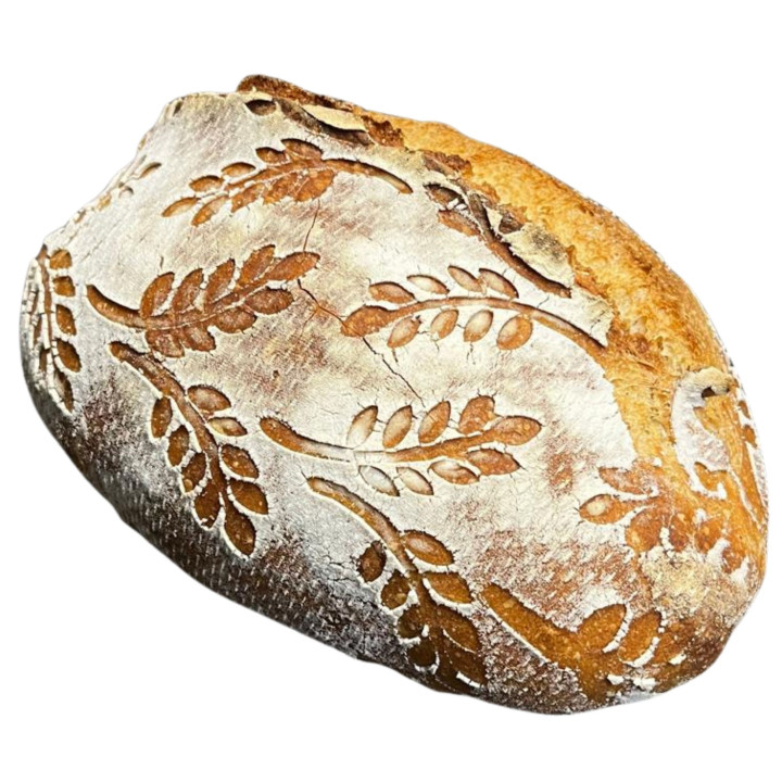 Pokrowiec na koszyk do garowania chleba owalny mini 27.5x12 cm do 0.9 kg (pomarańczowy) Tkanina EVO Special Wzór Kłosków