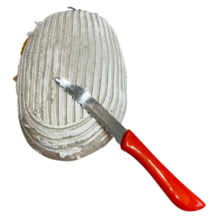 Pokrowiec na koszyk do garowania chleba owalny mini 27.5x12 cm do 0.9 kg (pomarańczowy) Tkanina EVO Special Wzór Wiklinowy