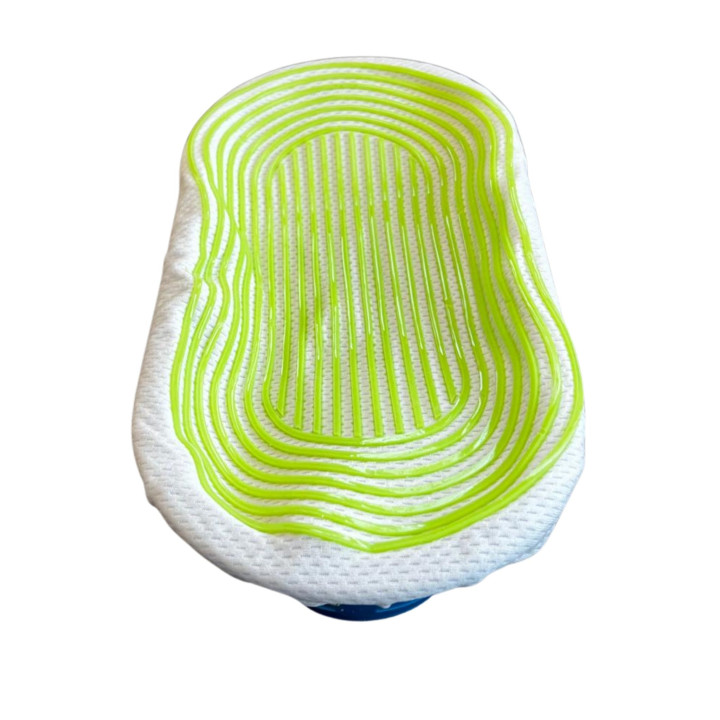 Pokrowiec na koszyk do garowania chleba owalny mini 27.5x12 cm do 0.9 kg (pomarańczowy) Tkanina EVO Special Wzór Wiklinowy