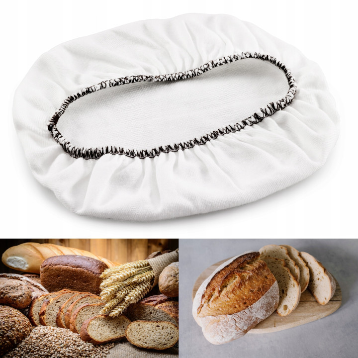 Pokrowiec na koszyk do garowania chleba podłużny do 500-850 g Brązowy