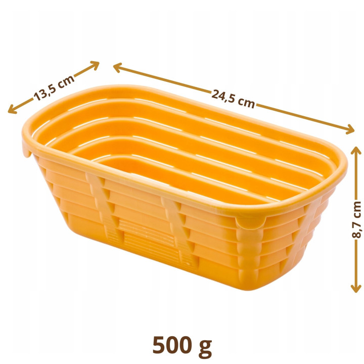 Koszyk do garowania chleba 24.5x13.5x8.7 cm do 500 g z tworzywa (PP)