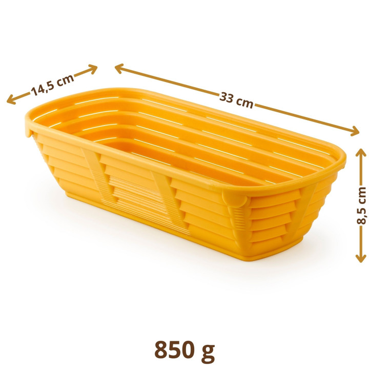 Koszyk do garowania chleba 33x14.5 cm do 850 g z tworzywa (PP)