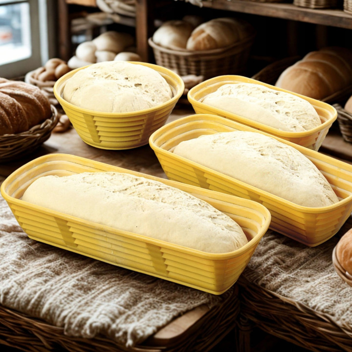 Koszyk do garowania chleba podłużny 36x16 cm do 1 kg z tworzywa (PP)