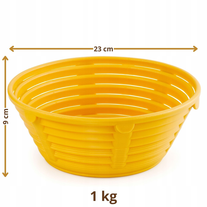 Koszyk do garowania chleba okrągły Ø23 cm do 1 kg z tworzywa (PP)
