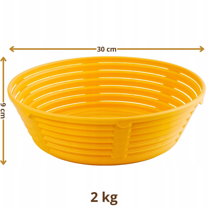 Koszyk do garowania chleba okrągły Ø30 cm do 2 kg z tworzywa (PP)
