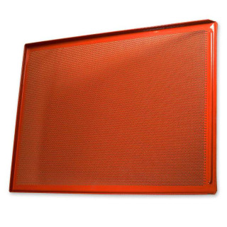 Blacha piekarnicza PERFOROWANA 80x60 cm 3 ranty Aluminium AlMg3 grubość 1,5 mm silikonowana