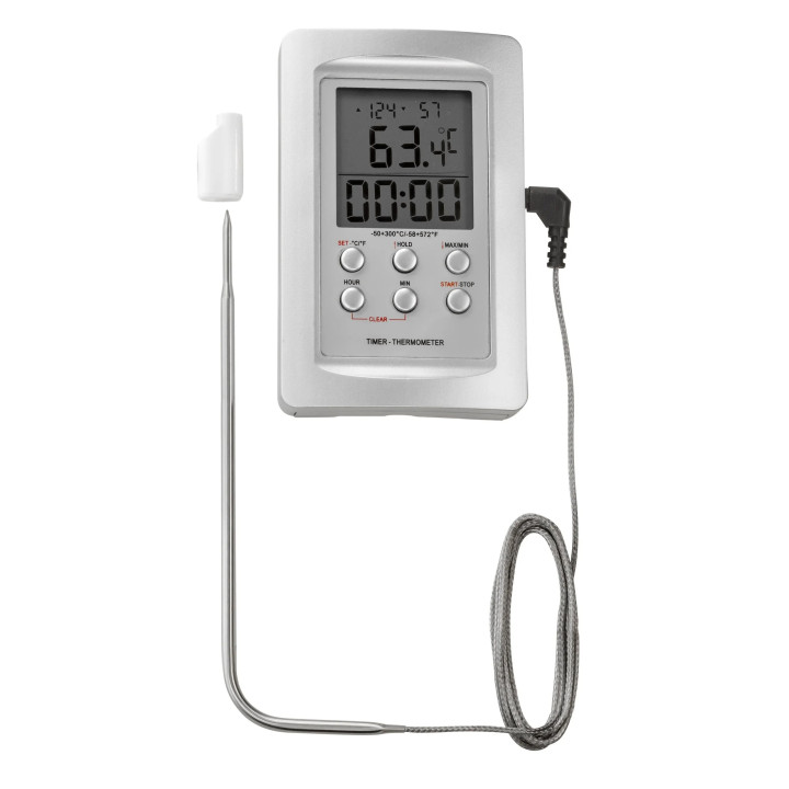 Termometr cyfrowy długość 20.5 cm z tworzywa zakres -50°C do +300°C