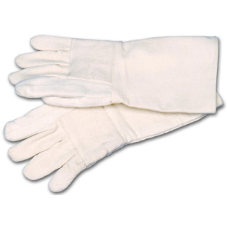 Rękawice ochronne canvas z palcami z mankietem długość 32 cm
