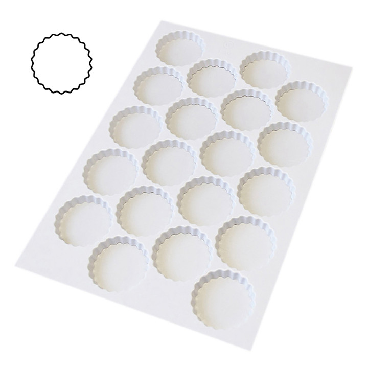 Wycinaki plastikowe do ciastek 400x600 - PÓŁKSIĘŻYC śr. 35 mm, 128 ciastek