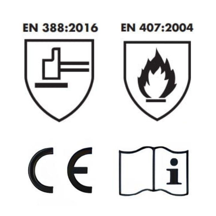Łapka piekarnicza oburęczna 31 cm do +300°C Skórzana