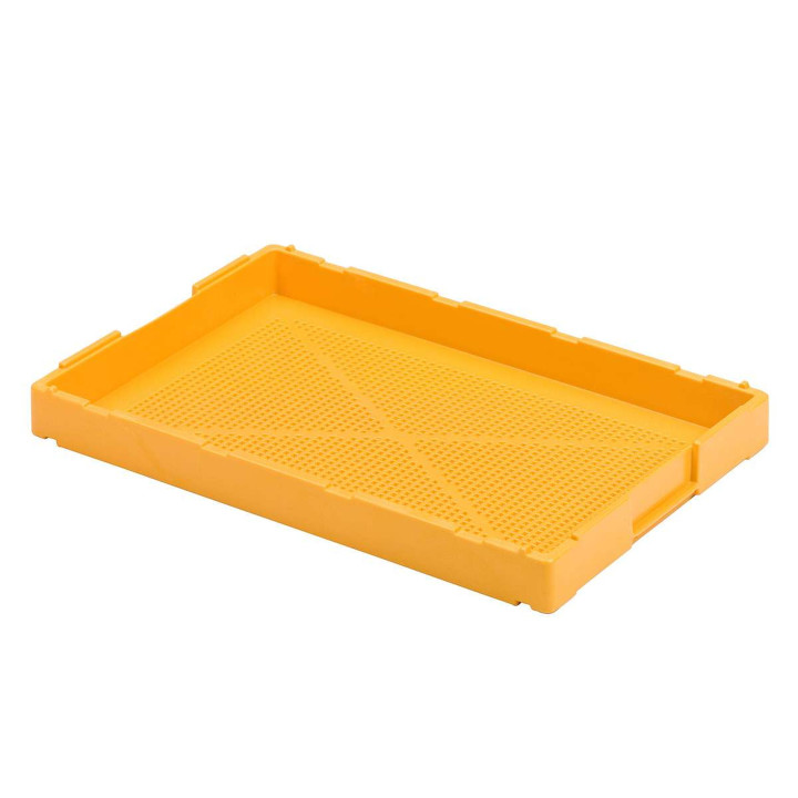 Kasta do garowania 59x39x5.3 cm na blachę 60x40 cm mały otwór z tworzywa (PP) kolor brązowy