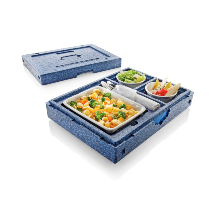 Pojemnik EPP "Dinner Champion" do cateringu -1 taca porcelanowa 2 miseczki + miejsce na sztućce