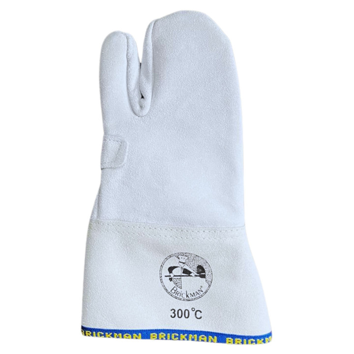 Rękawice piekarskie 3-palce WZMOCNIONE 31 cm do +300°C Skórzane