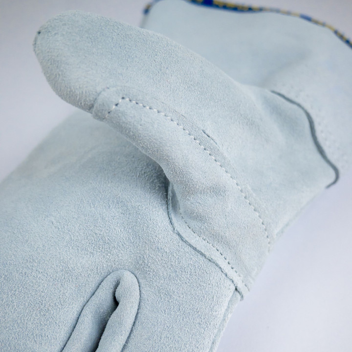 Rękawice piekarskie 3-palce WZMOCNIONE 36 cm do +300°C Skórzane