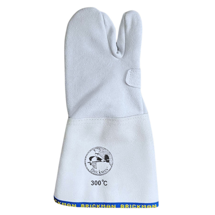 Rękawice piekarskie 3-palce WZMOCNIONE 36 cm do +300°C Skórzane