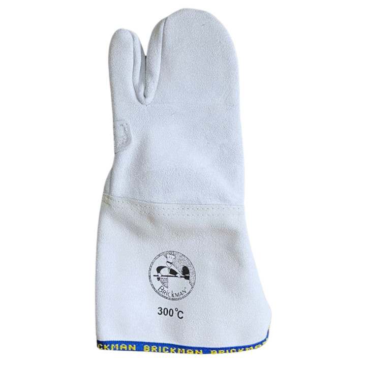 Rękawice piekarskie 3-palce WZMOCNIONE 36 cm do +300°C Skórzane