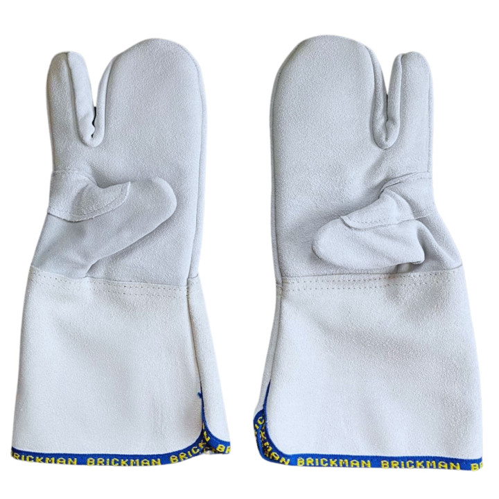 Rękawice piekarskie 3-palce WZMOCNIONE 36 cm do +300°C Skórzane