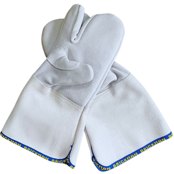 Rękawice piekarskie 3-palce WZMOCNIONE 36 cm do +300°C Skórzane