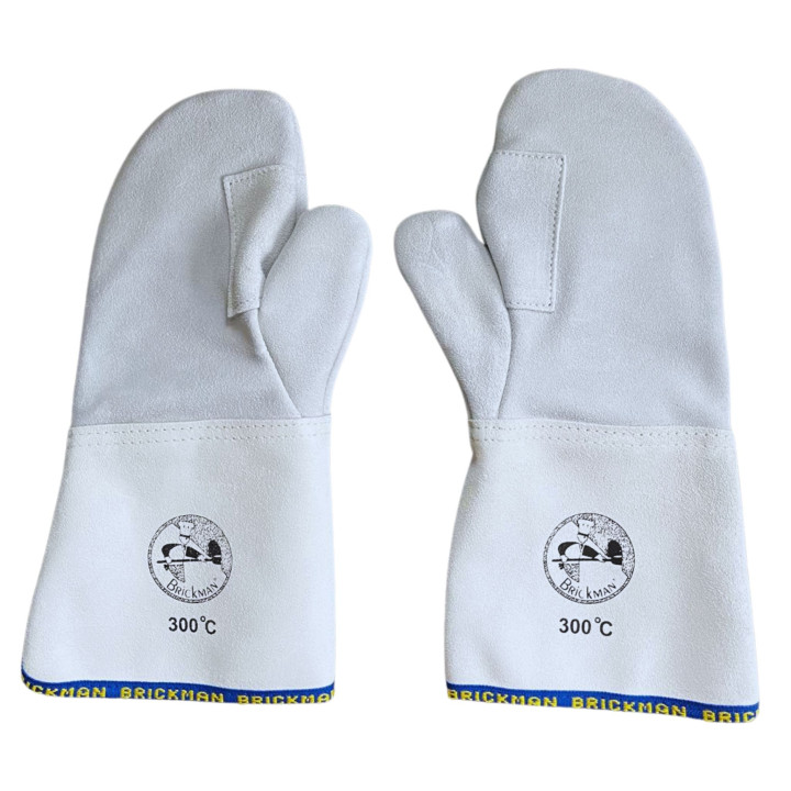 Rękawice piekarskie 1-palec WZMOCNIONE 36 cm do +300°C Skórzane