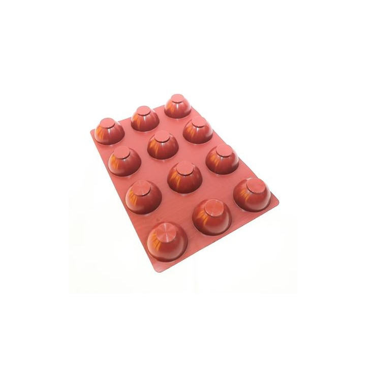 Forma silikonowa SILMAE Striped Half Sphere Ø 70X40 mm — 400X300