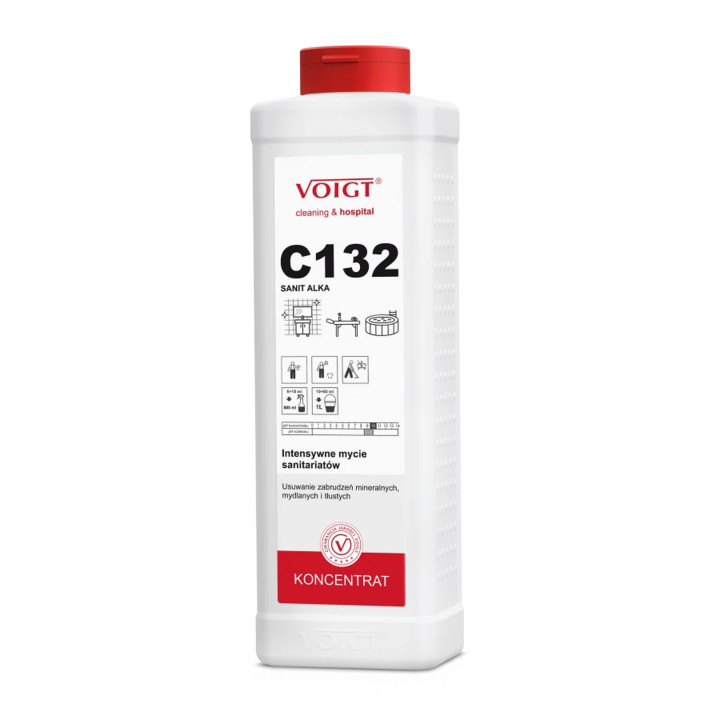 Płyn do mycia sanitariatów C132 SANIT ALKA 1 L VOIGT (koncentrat)