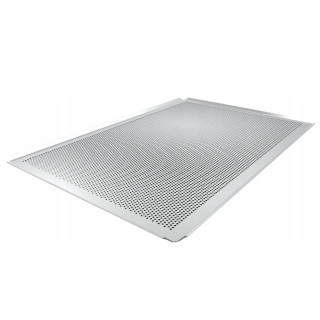 Blacha piekarnicza PERFOROWANA 60x40 cm 4 ranty Aluminium wysokość rantu 10 mm